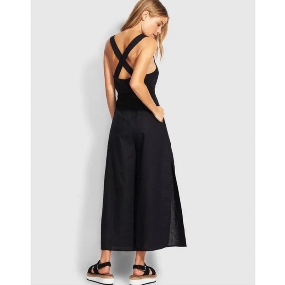 SEAFOLLY Womens Black Criss Cross Back One Piece Jumpsuit - Picture 3 of 13